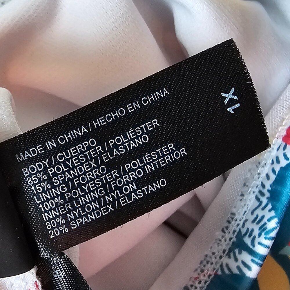 Hurley 1X Bikini Swimsuit Bottoms Floral - Picture 6 of 7